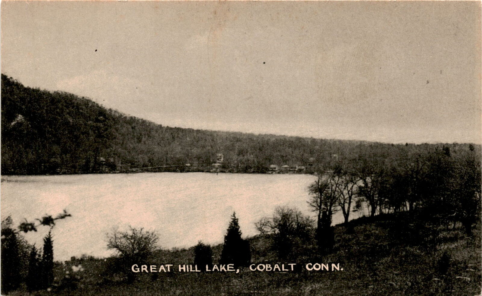 Great Hill Lake, Cobalt, Connecticut, Grandy Collection, THE COLLOTYPE Postcard