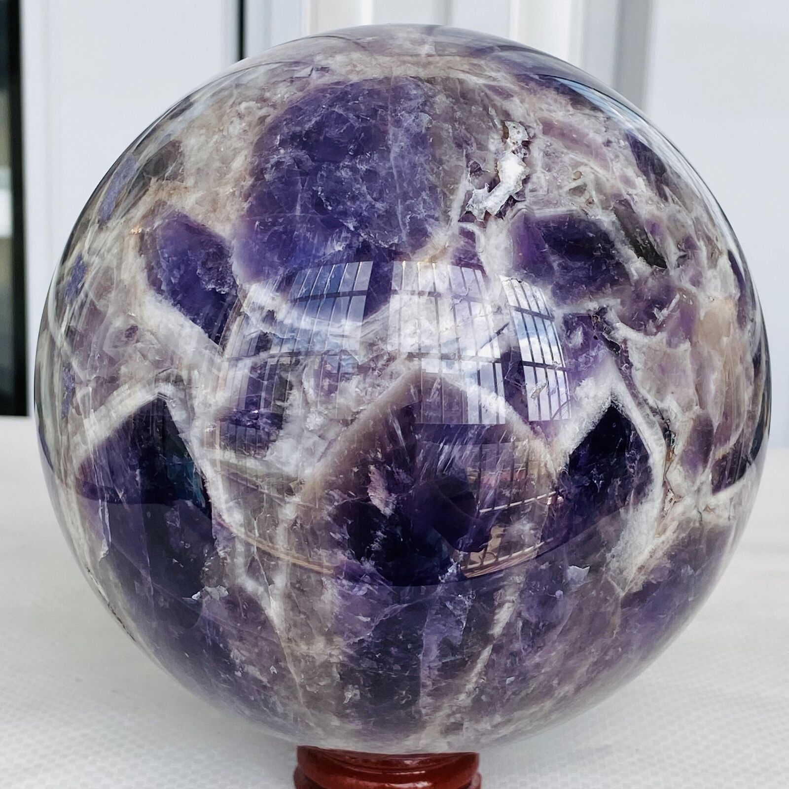 2880g Natural Dreamy Amethyst Sphere Quartz Crystal Ball Healing