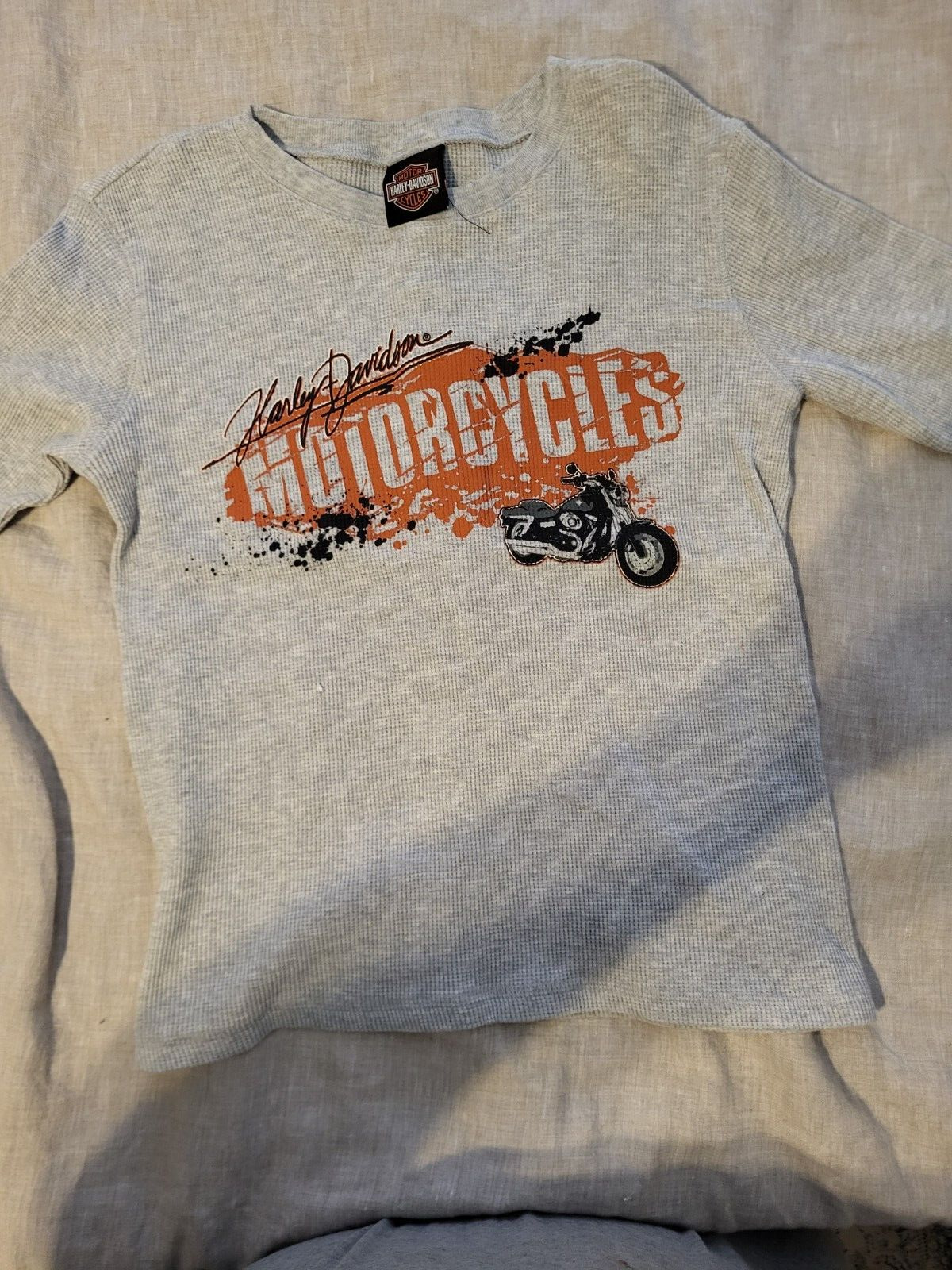 Harley Davidson WOMEN'S SIZE M 10/12 LG SLEEVE OFFICIAL GEAR EXCELLENT CONDITION
