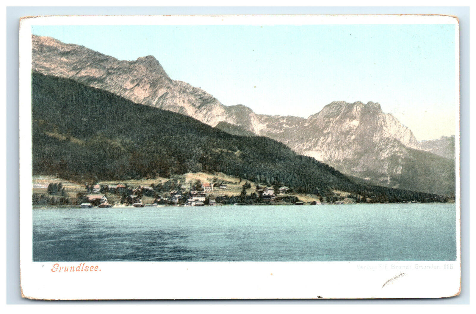 Postcard Grundlsee, Austria mountain range C4