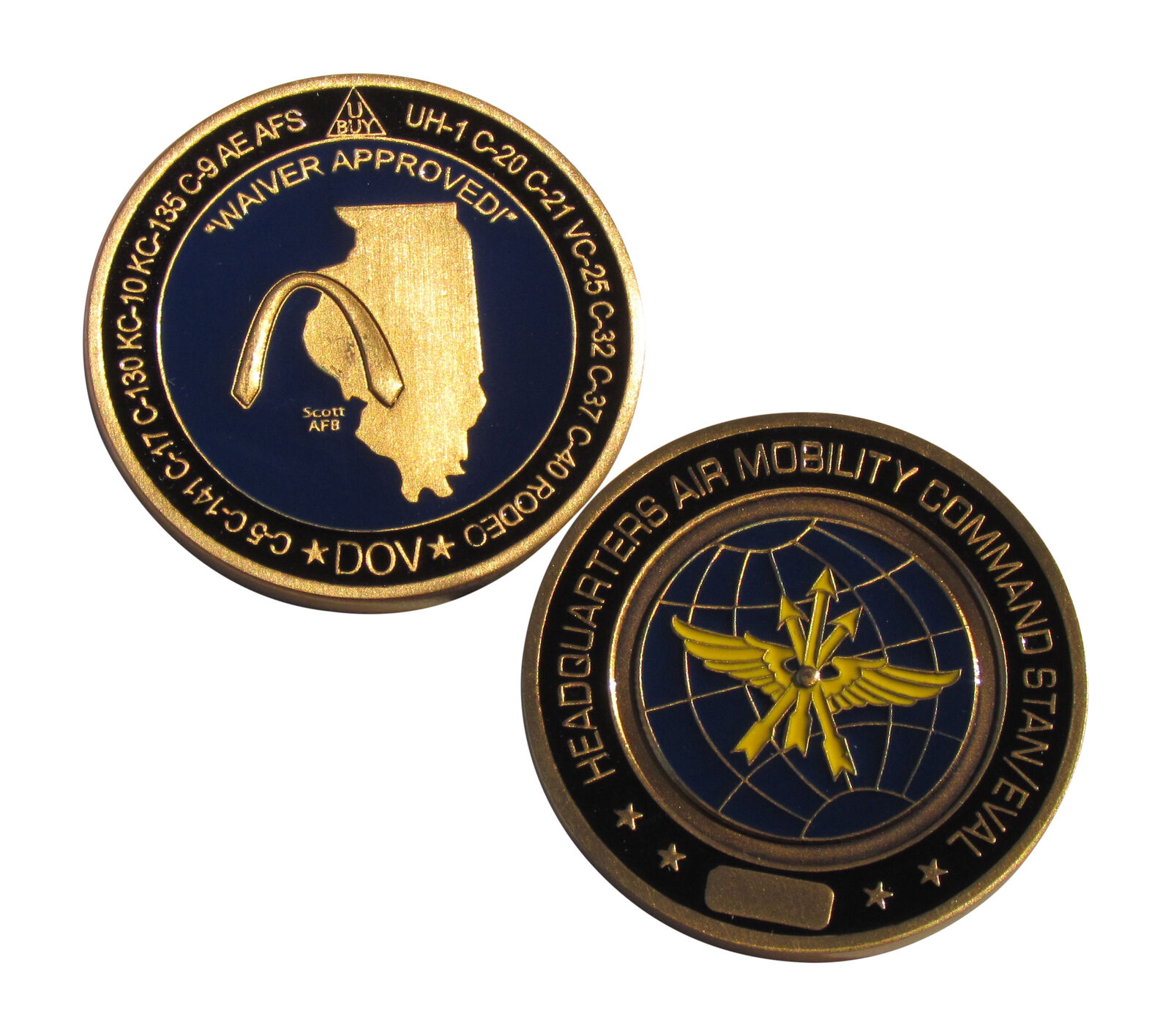 US Air Force Waiver Approved Scott AFB Challenge Coin