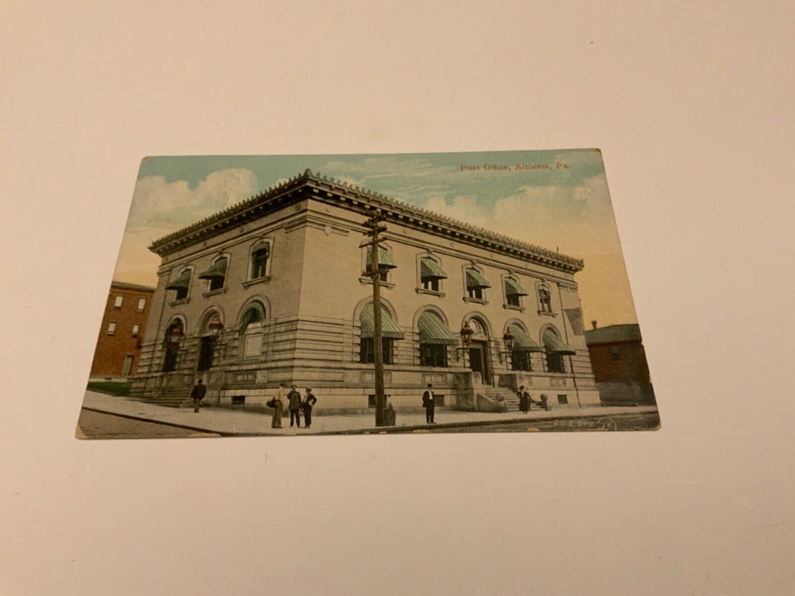 Altoona, Pa. ~ Post Office - People - 1910 Stamped  Antique Postcard