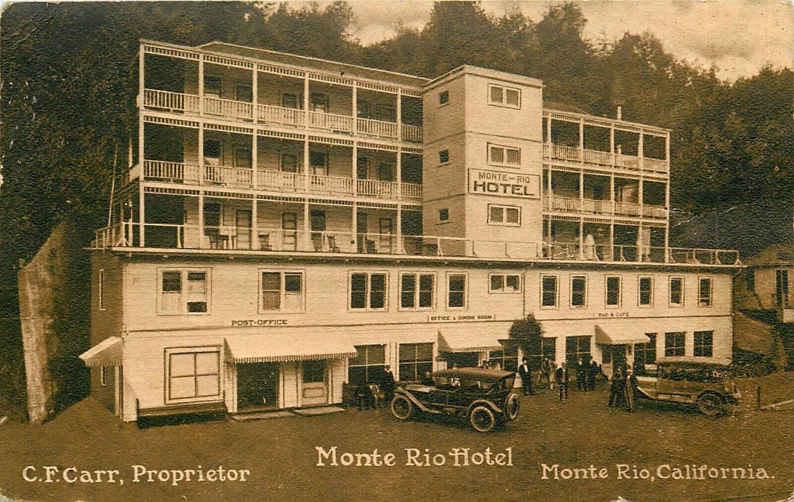 Postcard 1913 California Monte Rio Hotel occupation Sonoma Mitchell CA24-4664