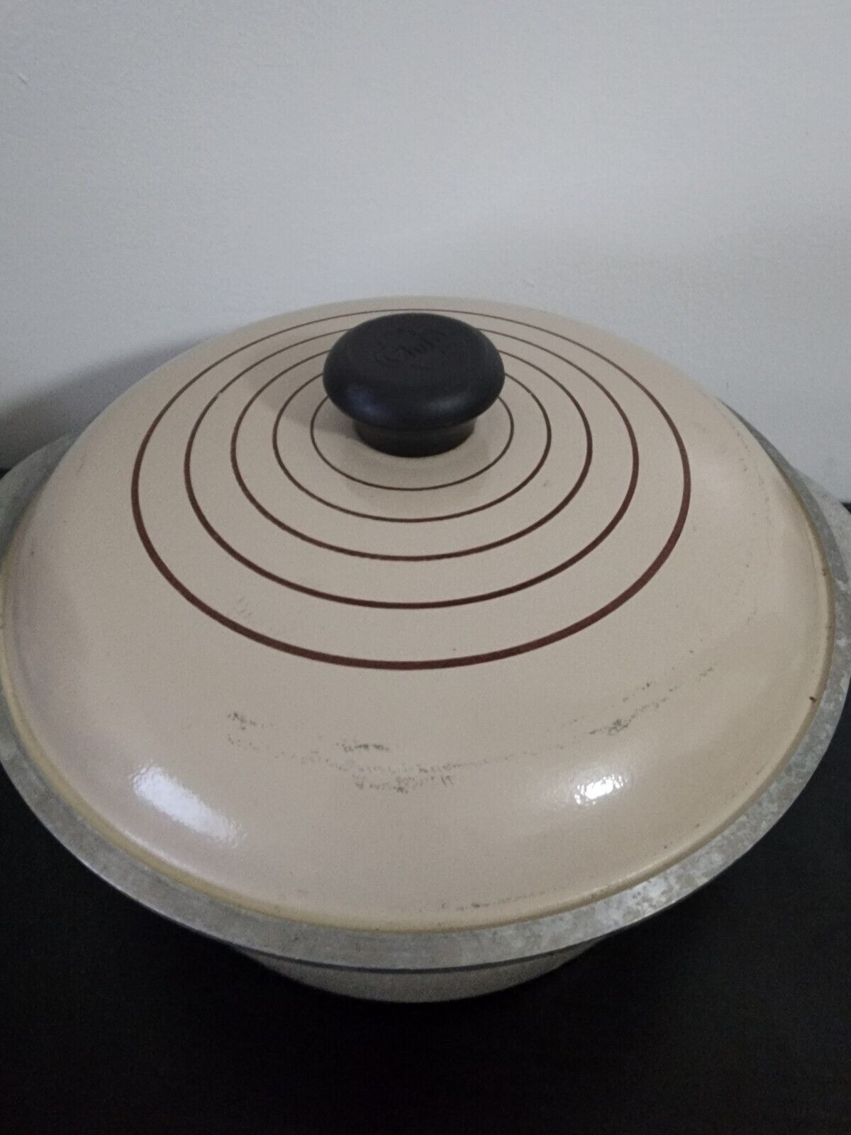 Vintage Club Aluminum Beige Stock Pot With Lid 4 Quart Dutch Oven Cookware