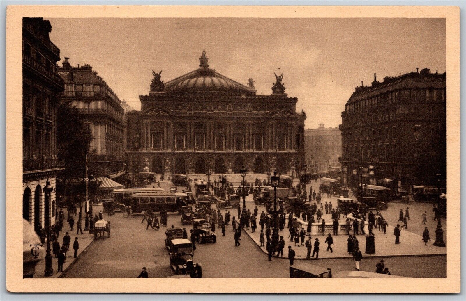Vtg France Paris Place de l\'Opera 1910s Old View Postcard