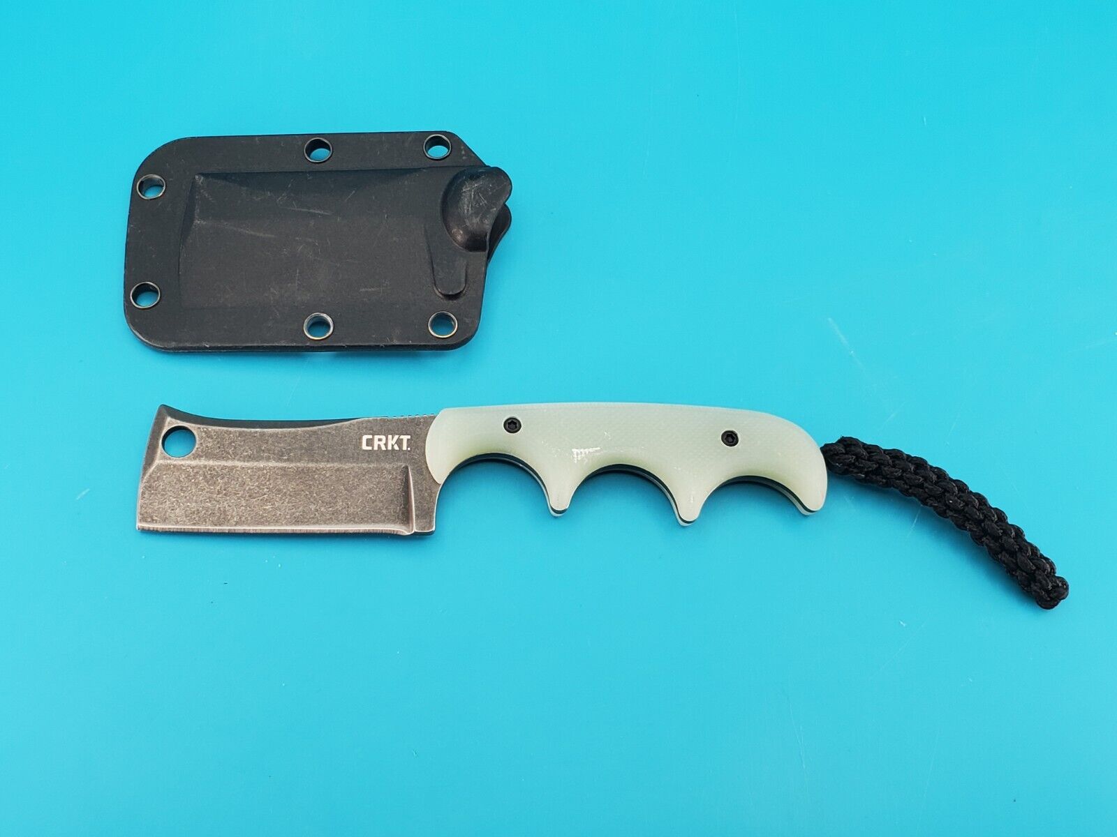 CRKT 2383JKD2 MINIMALIST CLEAVER NECK KNIFE FIXED BLADE KNIFE FLYTANIUM JADE