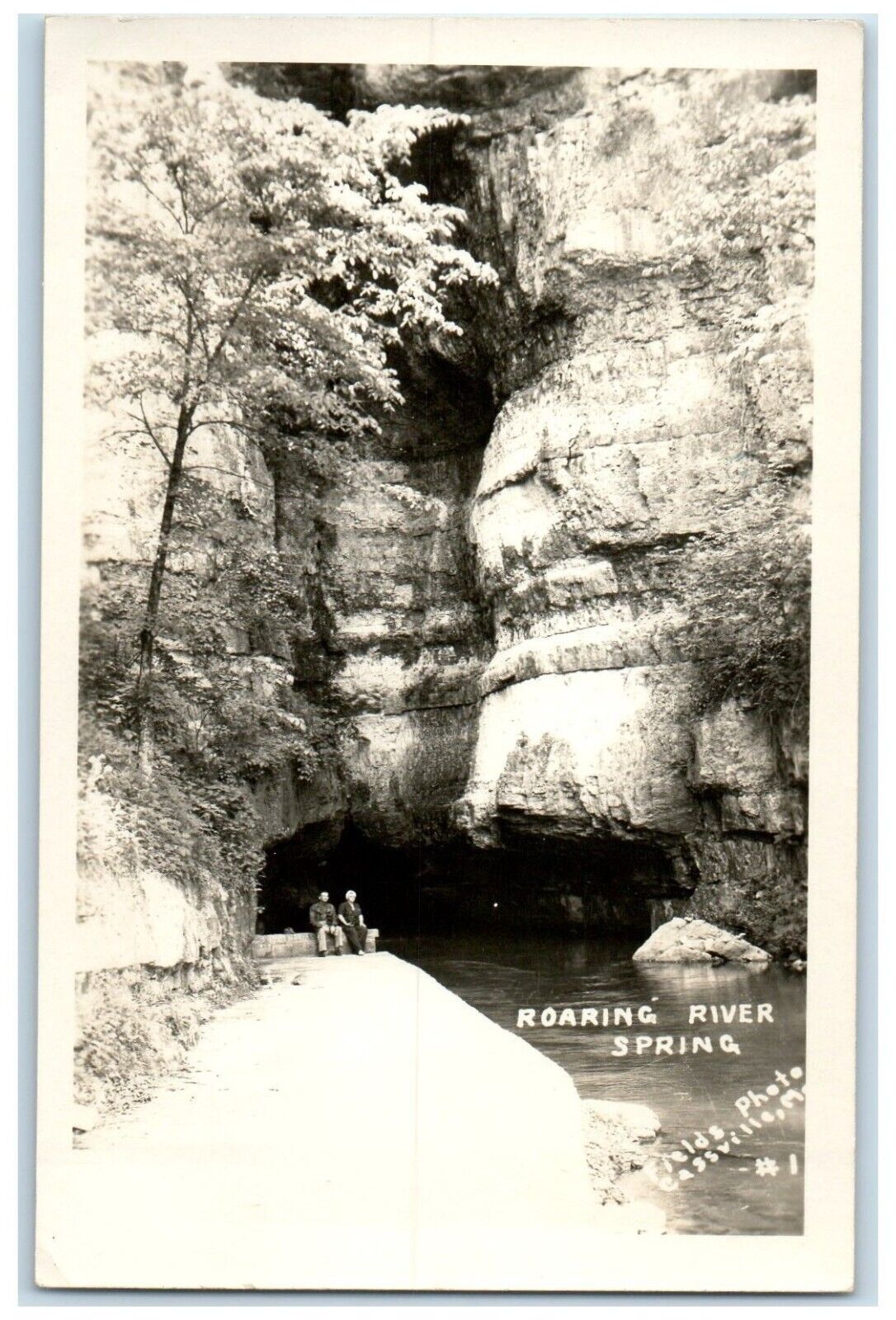c1940's Roaring River Spring Cassville Missouri MO RPPC Photo Vintage Postcard