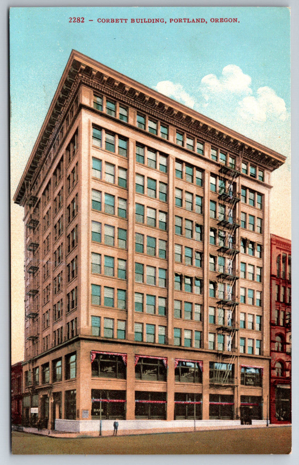 Vintage Postcard OR Portland Corbett Building Divided Back ~8290