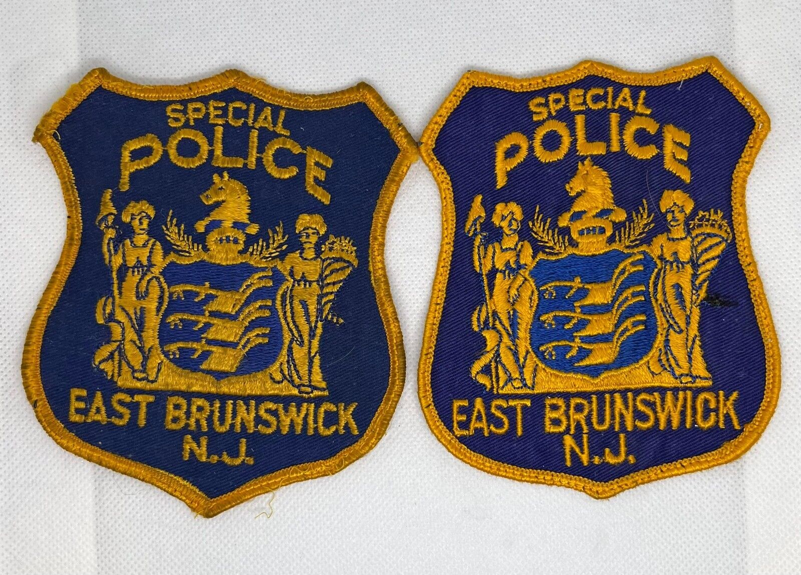 Lot of two NEW JERSEY, EAST BRUNSWICK SPECIAL POLICE VINTAGE PATCHES