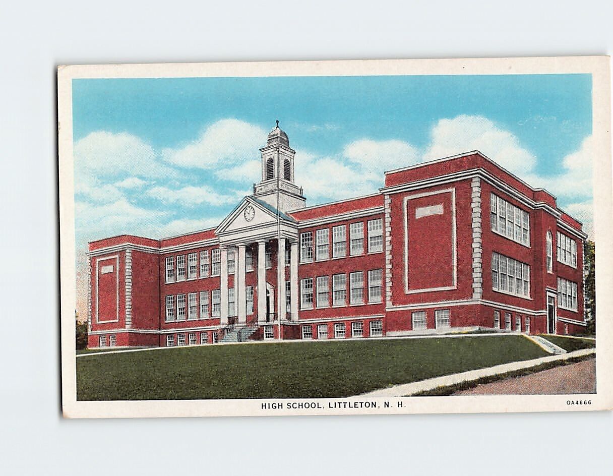 Postcard High School Littleton New Hampshire USA
