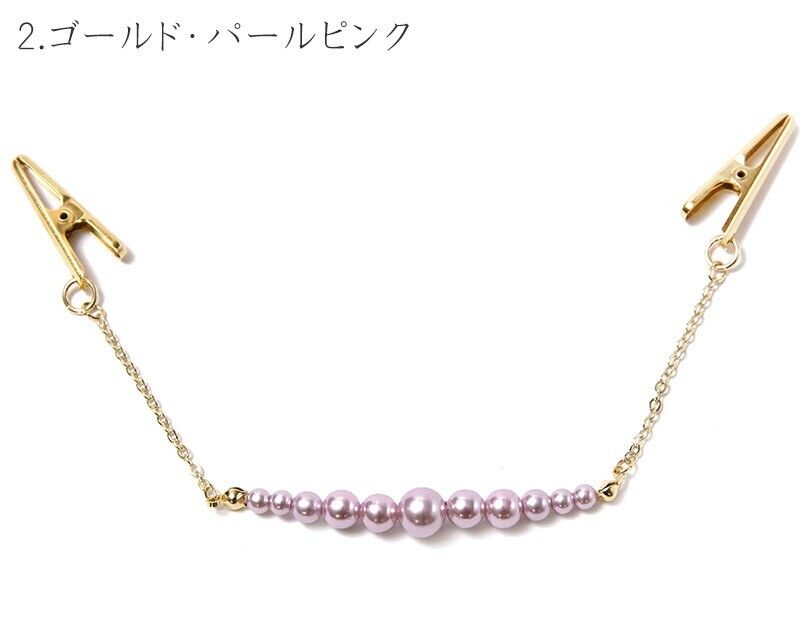 Haori Cord Pearl Clip Kimono Traditional Goods Japanese Gold Pearl Pink