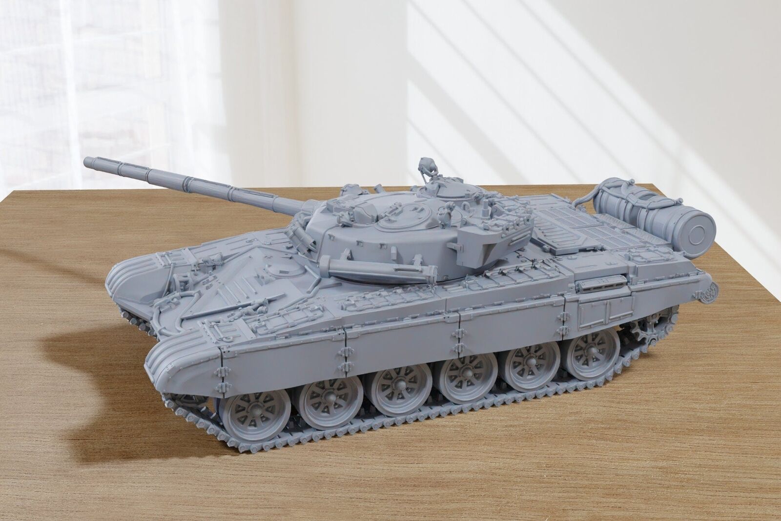 T-72A Soviet Main Battle Tank - 3D Resin Printed 28mm / 20mm / 15mm Miniature Ta