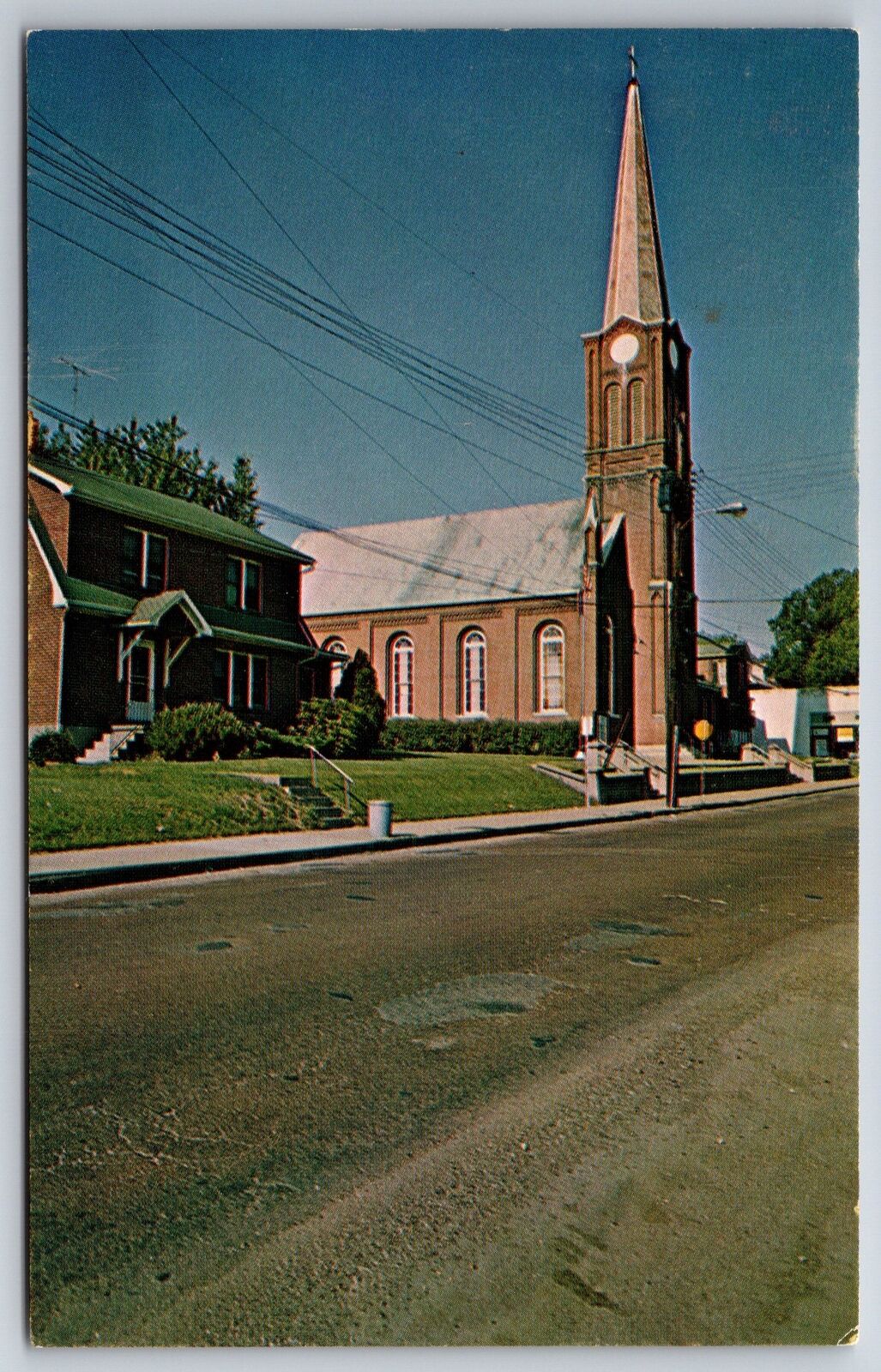 Washington Missouri~Immanuel Lutheran Church From Street~Vintage Postcard