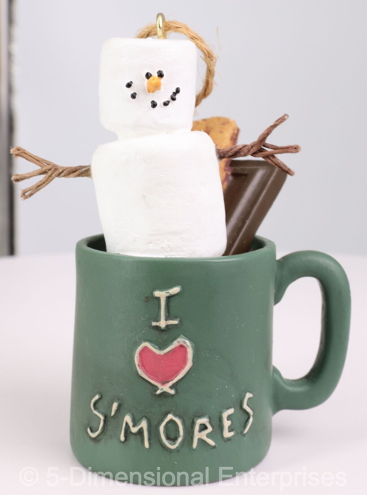 Original S\'mores I LOVE S\'MORES Snowman in Mug Ornament - Midwest Cannon Falls