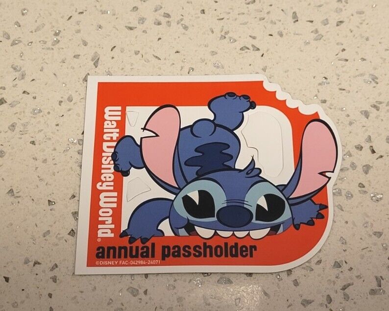 2024 NEW  -Walt Disney Annual Passholder Magnet featuring Stitch AP - In HAND