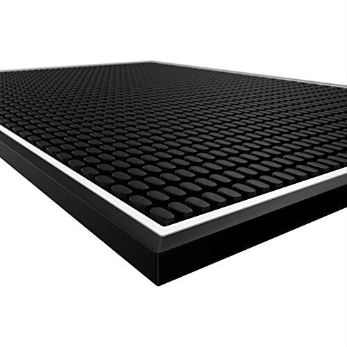  Premium Bar Mat 18in x 12in 1cm Thick Durable and Stylish Service 1 Pack Black