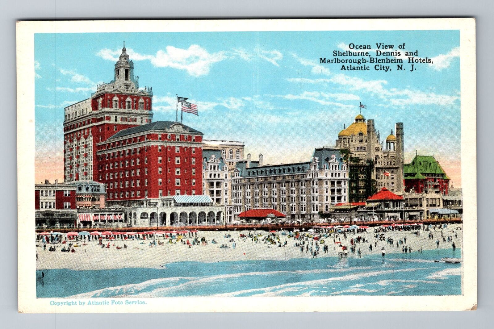Atlantic City NJ-New Jersey, Ocean View Shelburne, Vintage Postcard