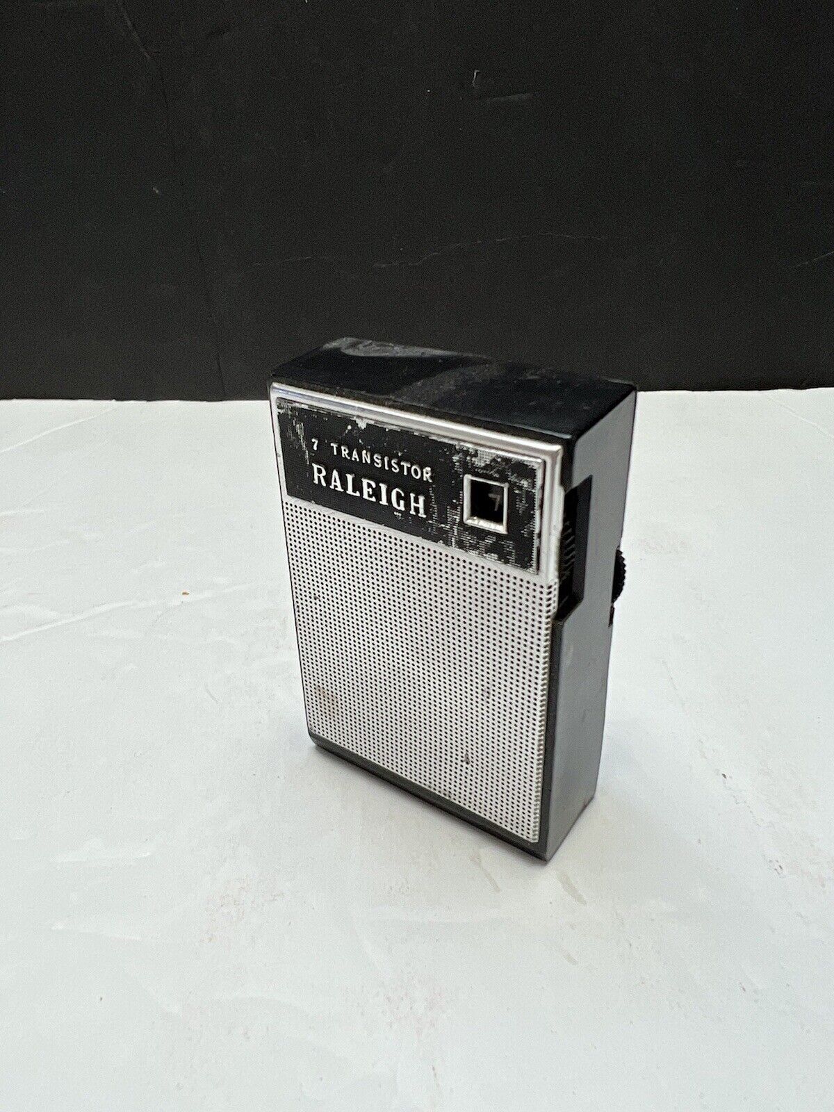 UNIQUE SIZE 1960'S RALEIGH 7 TRANSISTOR RADIO MODEL OM-77 - MADE IN JAPAN