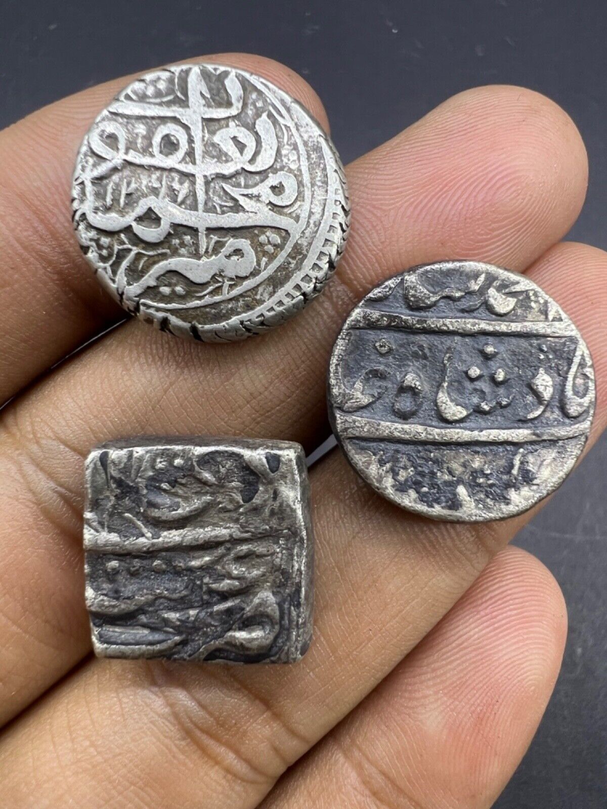 Lot Of 4 Pics Ancient Mughal Durrani Different Empires Central Asian Sliver Coin