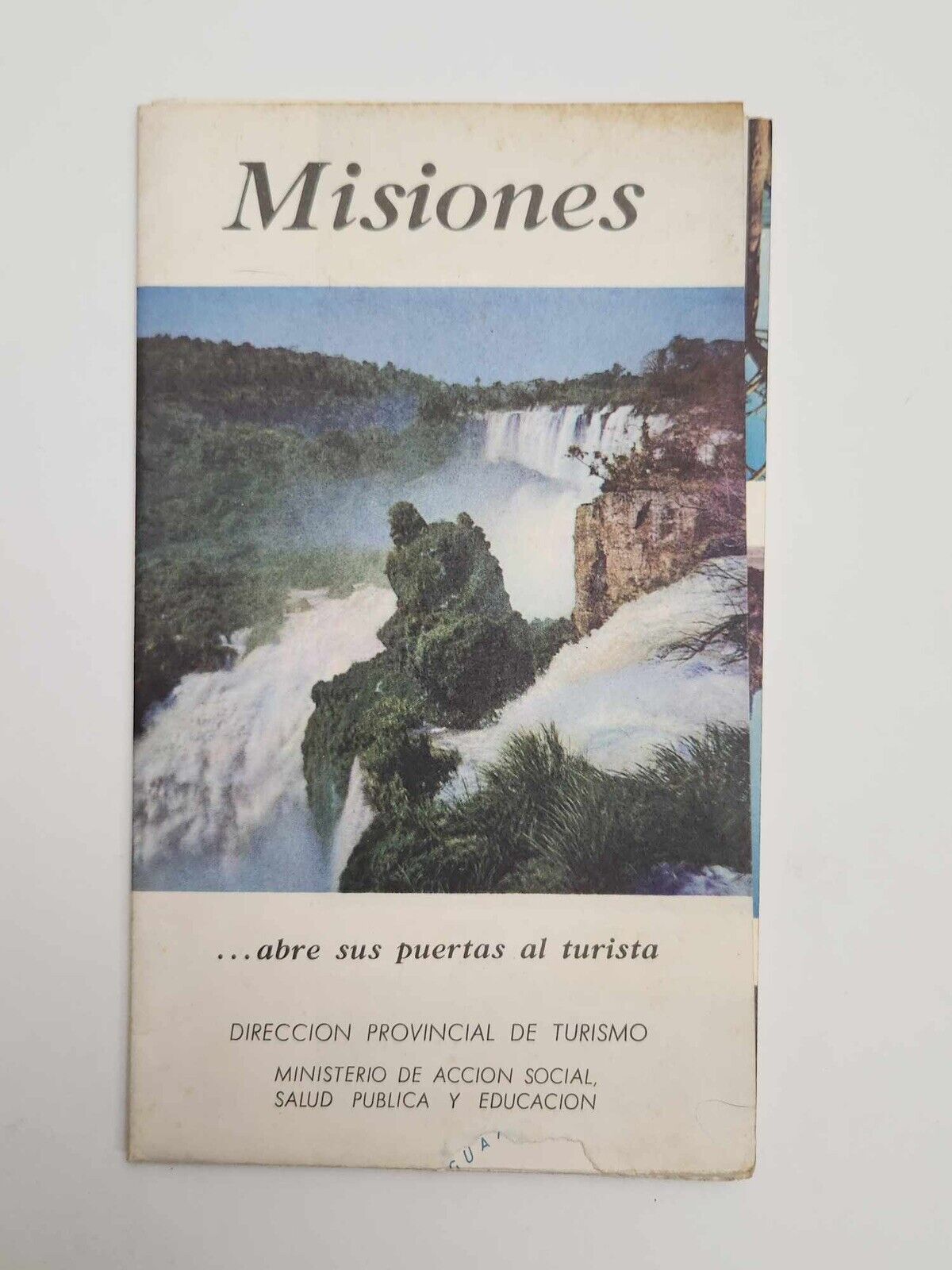 Vintage Travel Map Of The Misiones Argentina Area Tourist Brochure Social Guide
