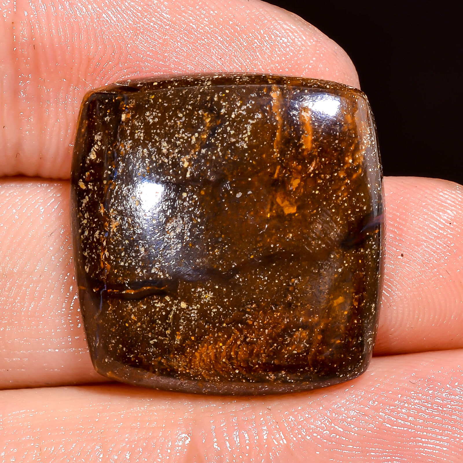 24.60Cts. 100% Natural Wonderful Boulder Opal Cushion Cabochon Loose Gemstone