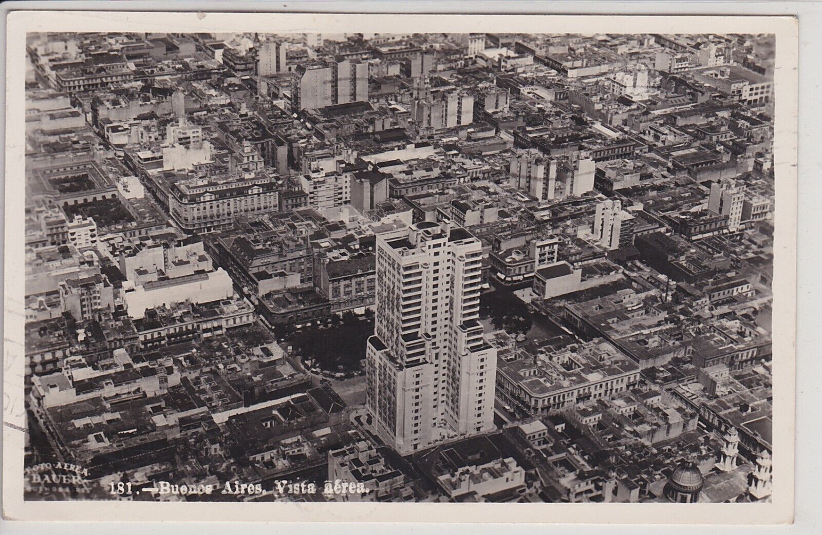 Buenos Aires, Argentina. Vista Aerea Vintage Real Photo Postcard