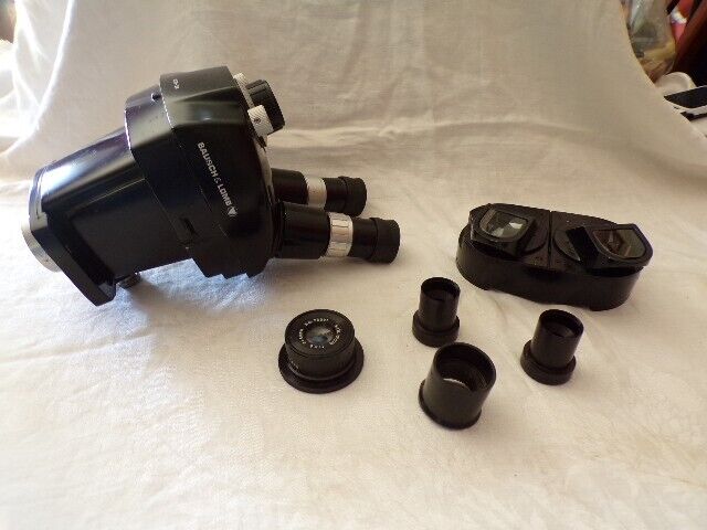 Vintage Bausch & Lomb zoom 70 Microscope w/Extra Attachments