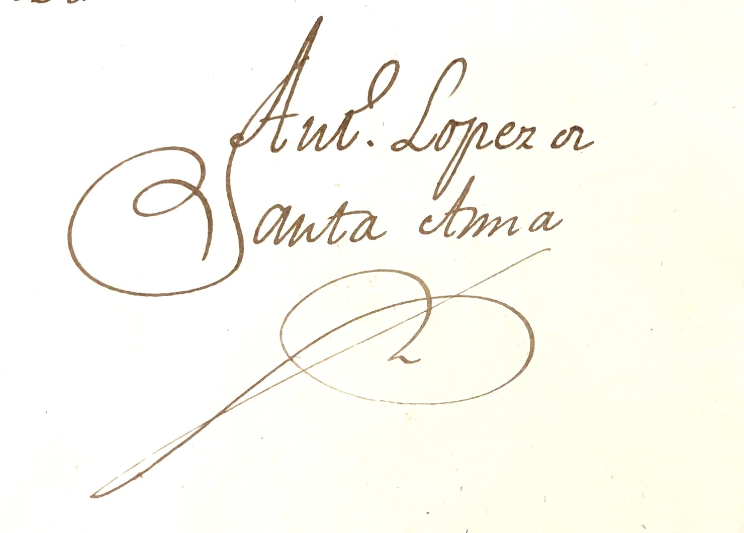 Antonio López de Santa Anna of Mexico Autograph Document The Alamo