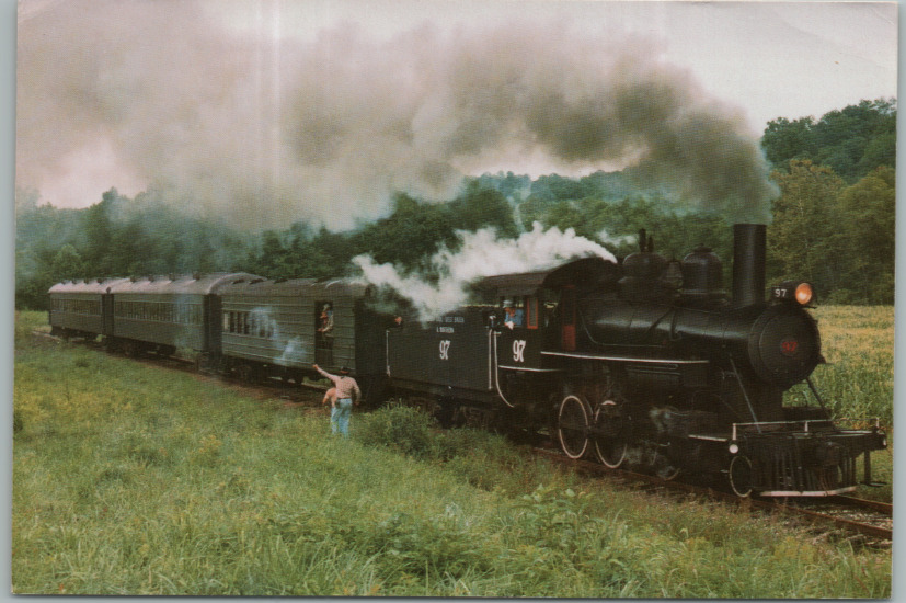 Vintage Postcard Daring Train Robbery Old #97 Indiana Railway Museum French Lick