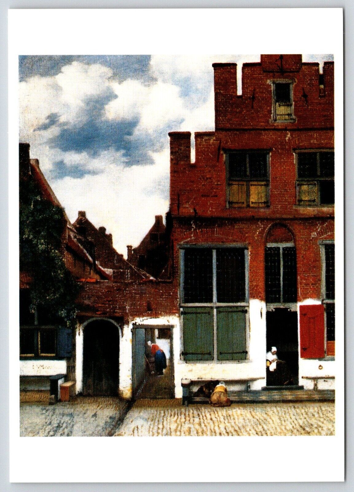 Postcard Art Johannes Vermeer The Little Street 