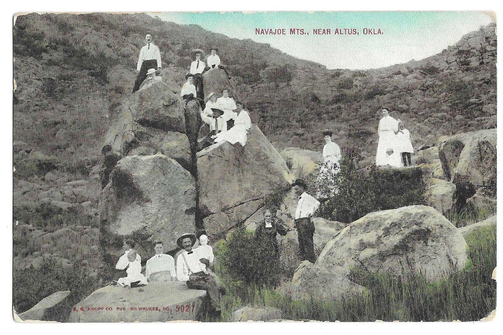 Altus, OK Oklahoma 1909 Postcard, Navajoe Mountains