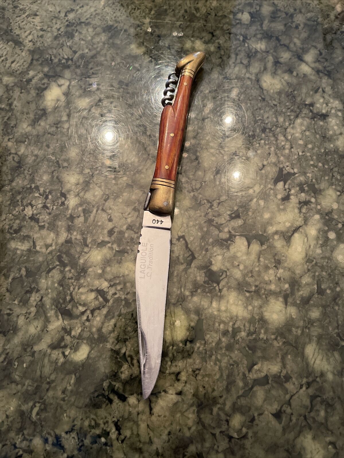 LAGUIOLE EN AUBRAC 12C27 Folding Knife Corkscrew Wood Handle