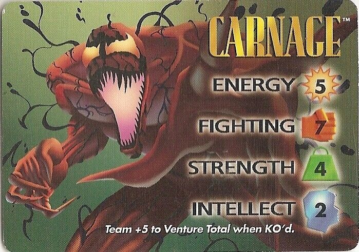 Marvel OVERPOWER Carnage IQ character - Rare
