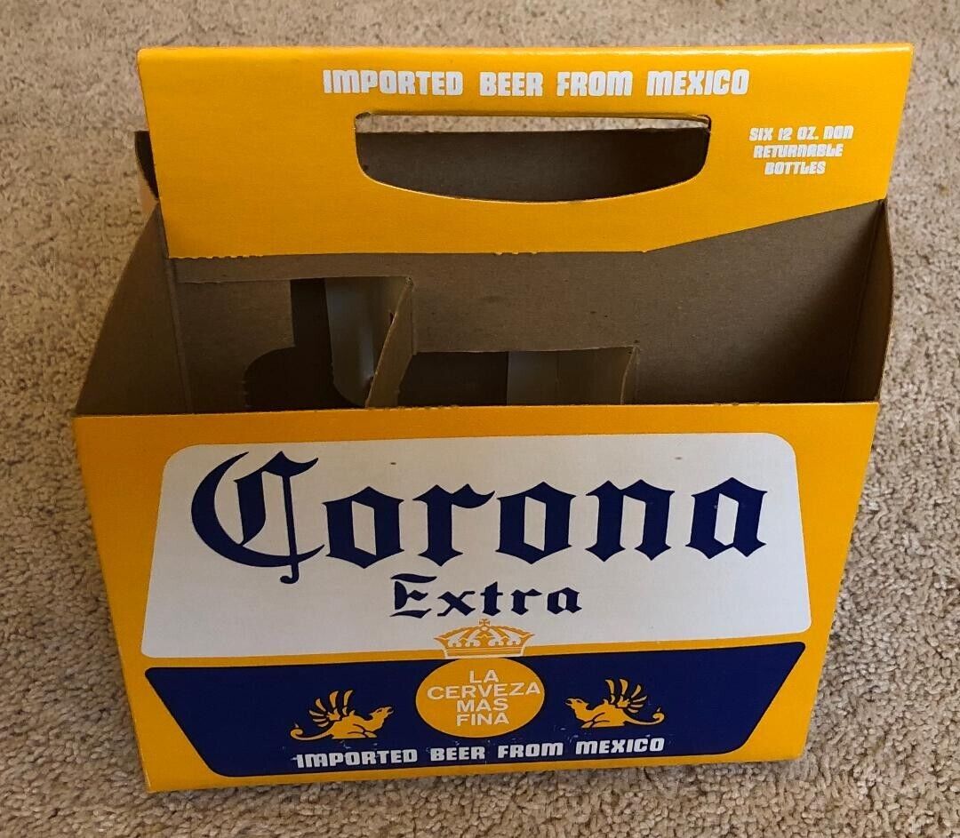Vintage CORONA EXTRA Beer Box 12 Oz 6 Pack Holder **Imported Beer from Mexico**