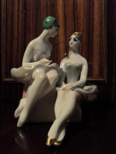 Vintage porcelain figurine BALLERINAS KYIV Ukrainian USSR