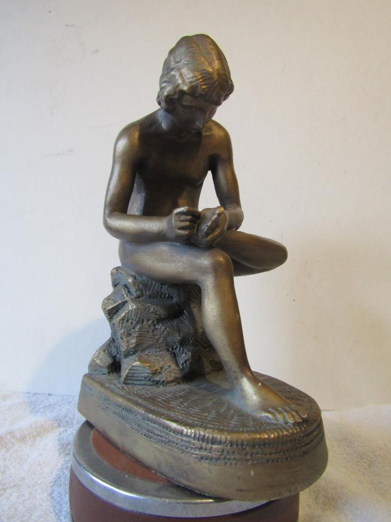 Hellenistic Bronze Tone Sculpture of a Boy Removing thorn from the sole of his