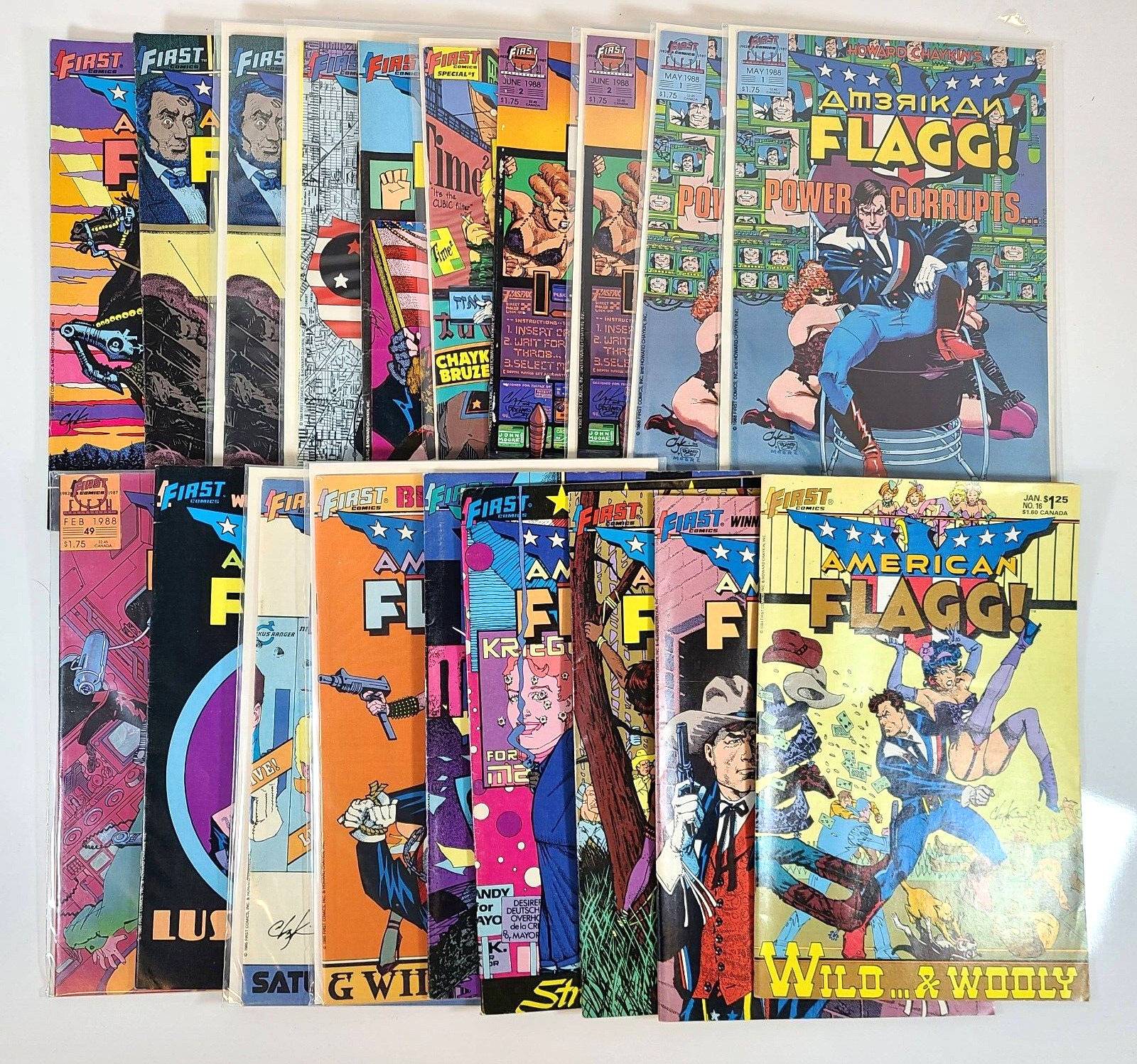 American/Amerikan Flagg Comic Books  Lot of 19 First Comics