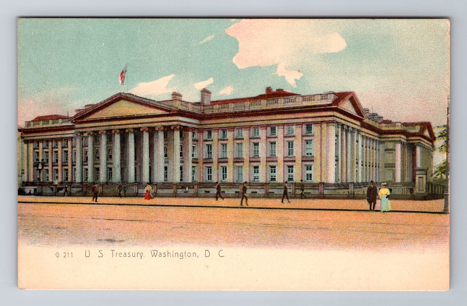 Washington DC-US Treasury, Antique, Vintage Souvenir Postcard