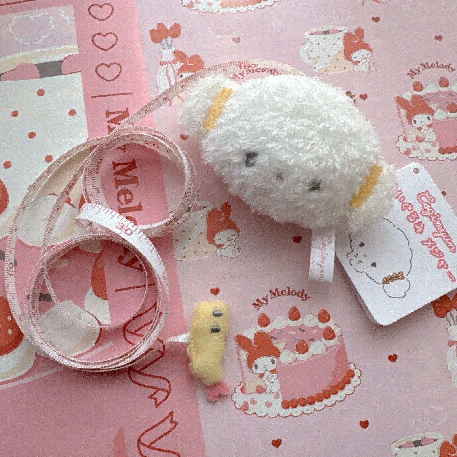Cogimyun Chain Plush Measuring tape Mascot Sanrio Inch & cm 2way
