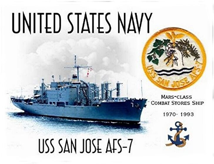 USS SAN JOSE AFS-7 COMBAT STORES SHIP   -  Postcard