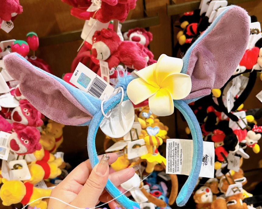 Authentic Disney 2024 Stitch Ears Headband flower disneyland exclusive