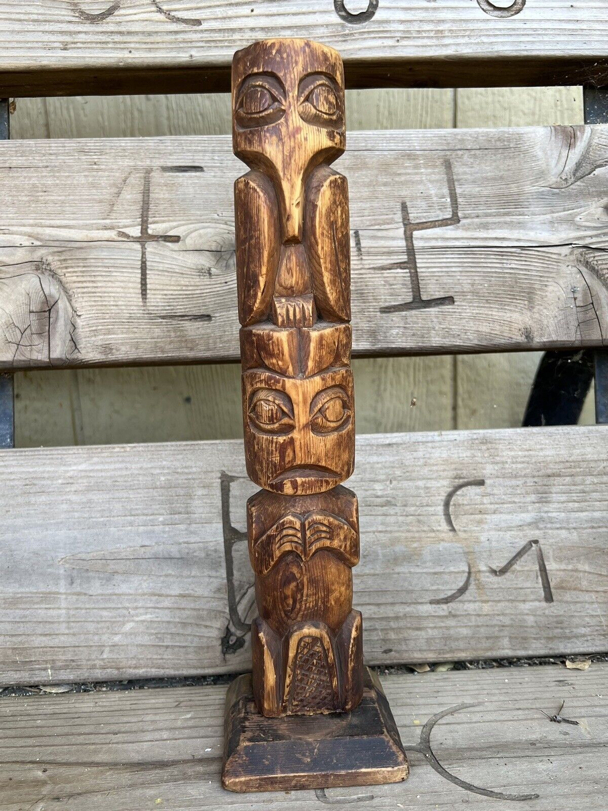 Old Northwest Coast Totem Pole 13