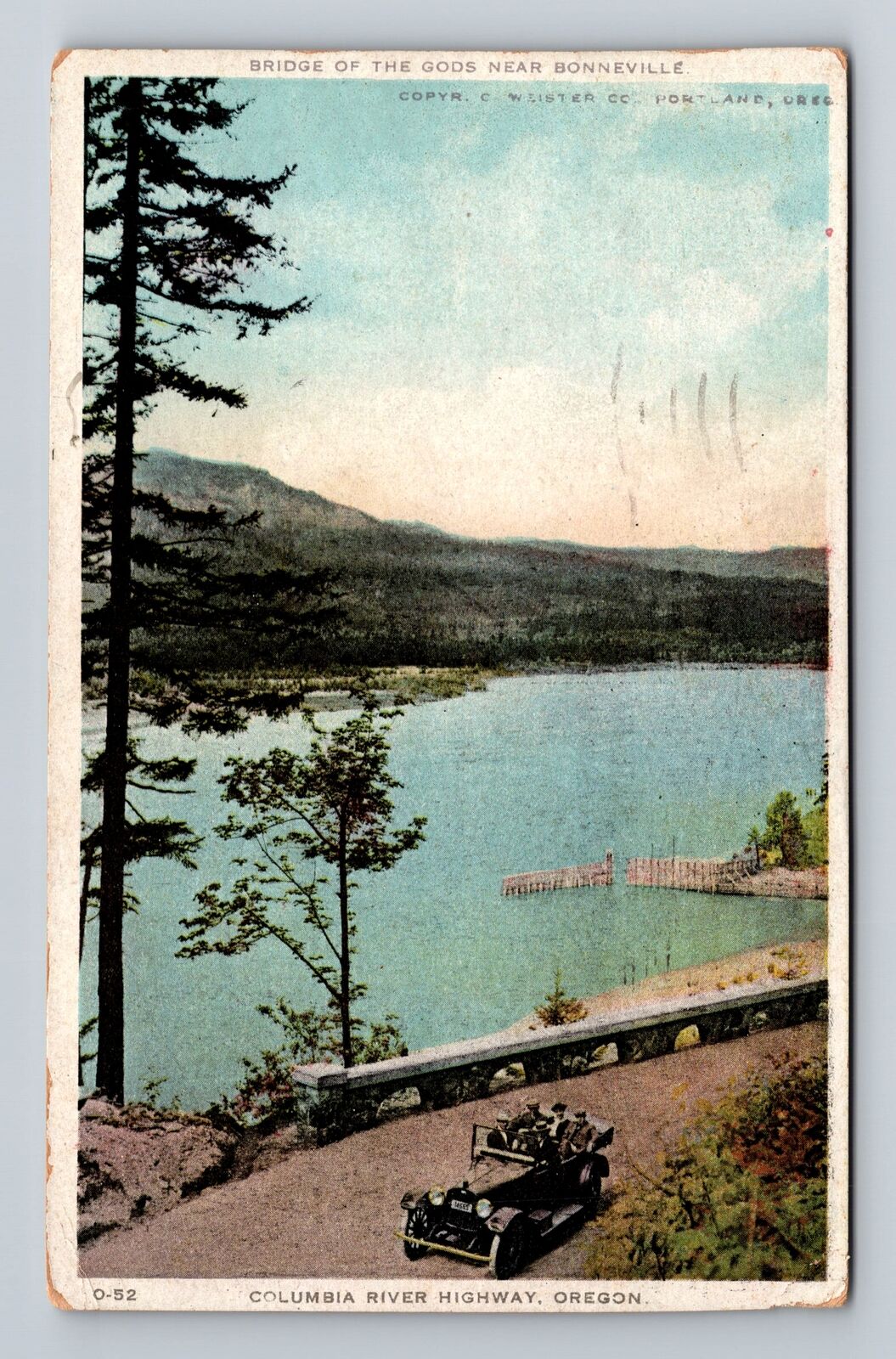 Columbia River Highway OR-Oregon, Bridge Of The Gods, Vintage c1919 Postcard