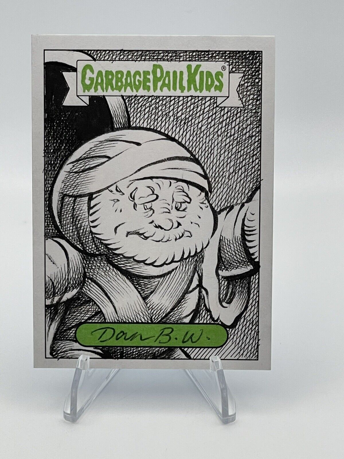 2019 Topps Garbage Pail Kids Dan B.W. Sketch Card 1/1 - WHT90s - Wrappin’ Ruth