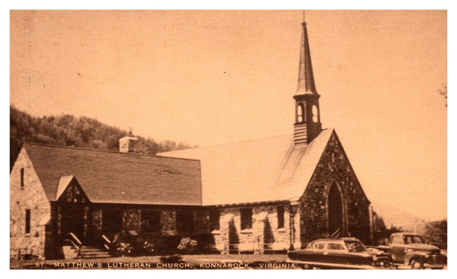 postcard St. Matthew\'s Lutheran Church Konnarock Virginia 3982