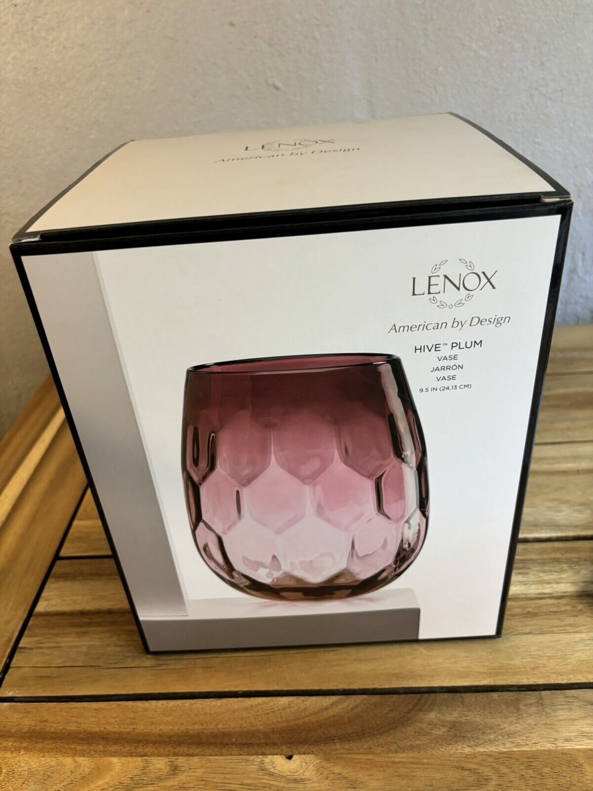 Lenox American By Design Hive Plum Vase Jarron