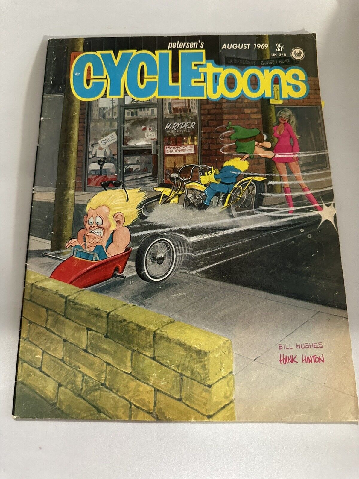 August 1969 Petersen\'s CYCLEToons Comics Magazine BILL HUGHES HANK HINTON