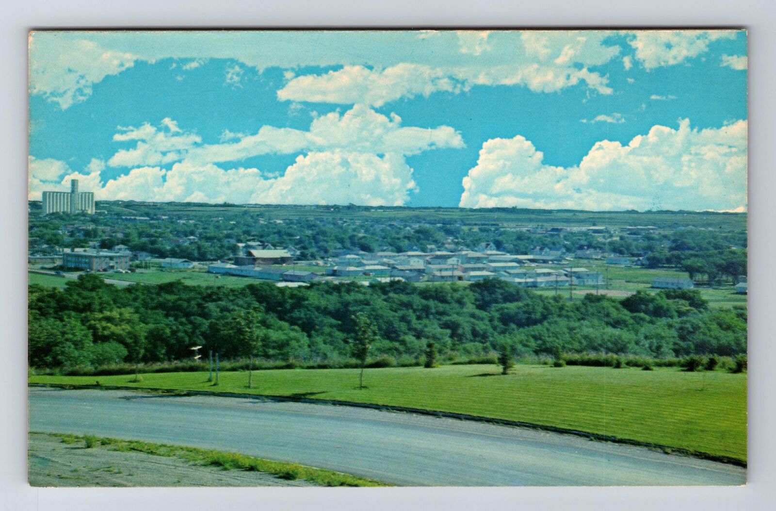 Jamestown ND-North Dakota, View Overlooking Town, Vintage Postcard