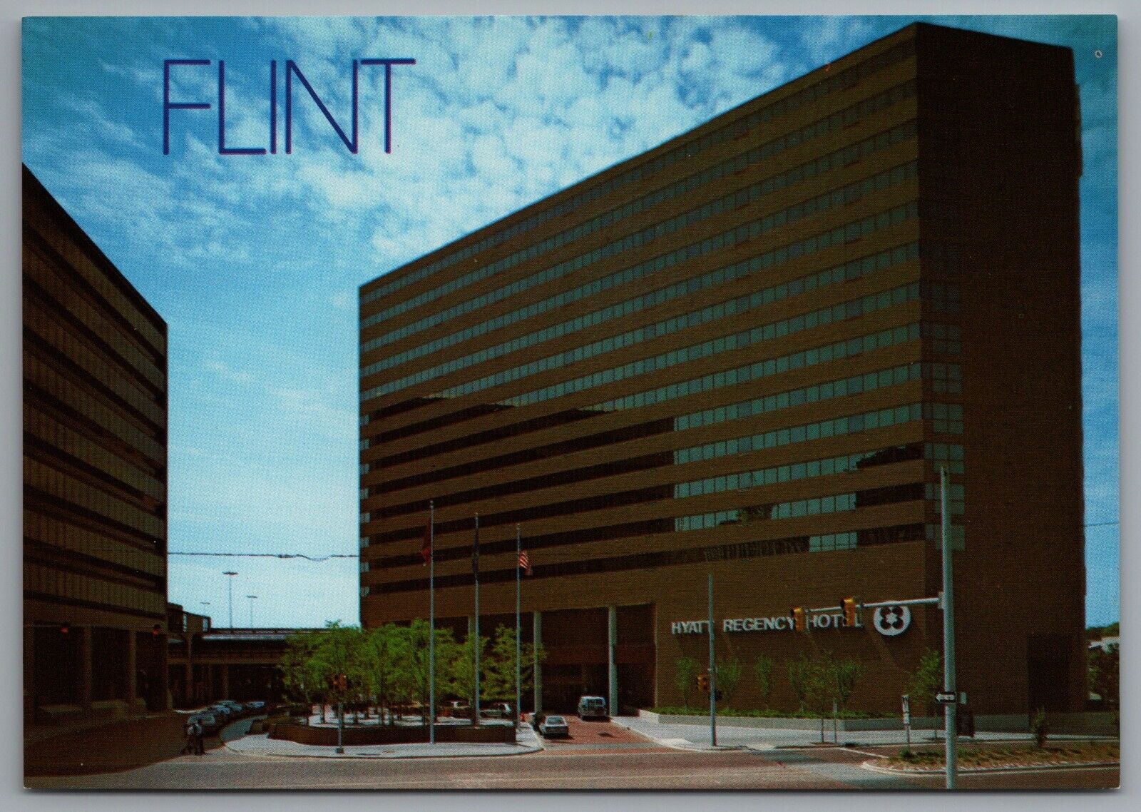 Flint MI Hyatt Regency Hotel Downtown Flint Michigan 4x6 Continental Postcard