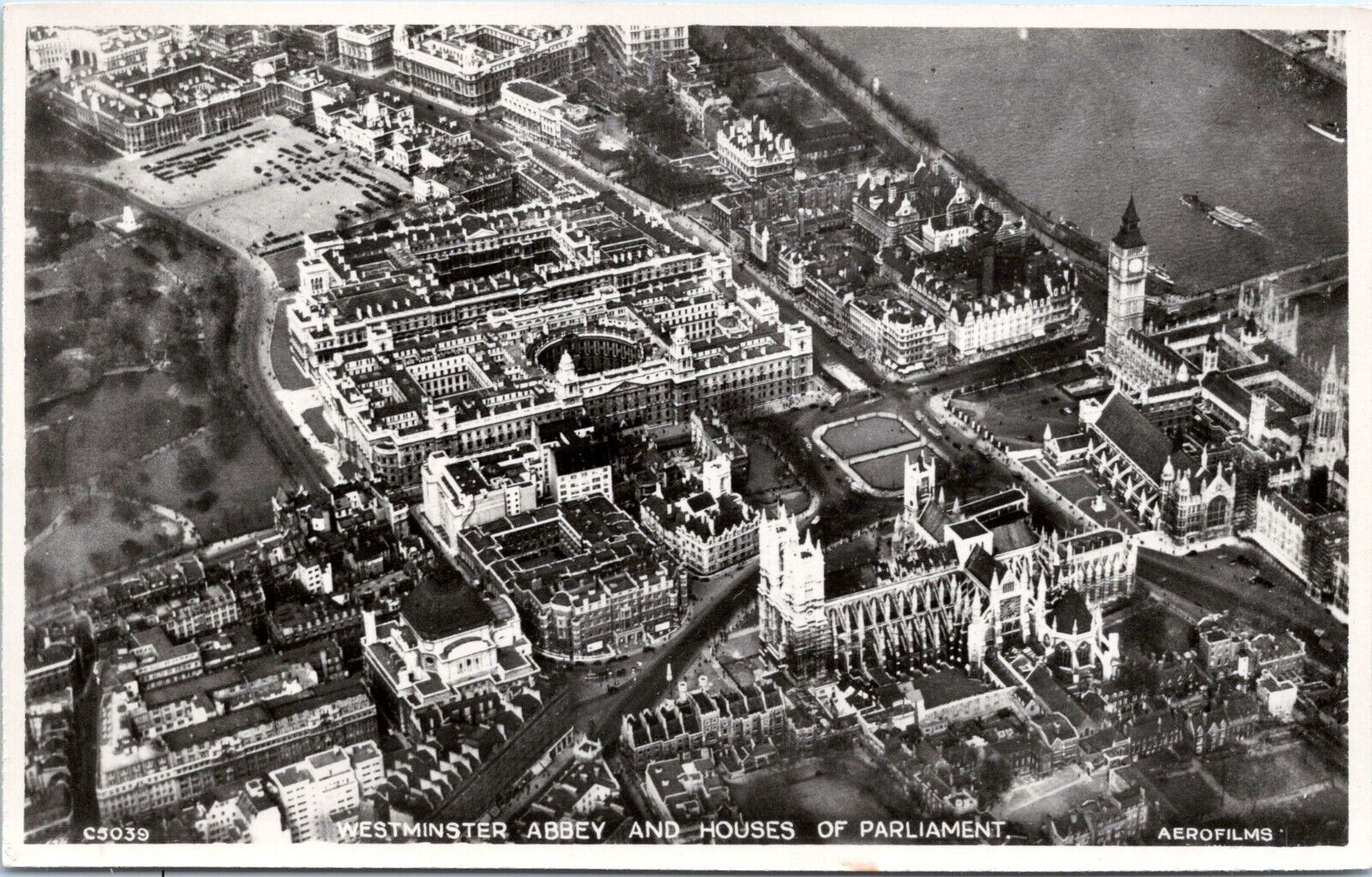 RPPC Westminster Abbey and Parliament, London England - Photo Postcard